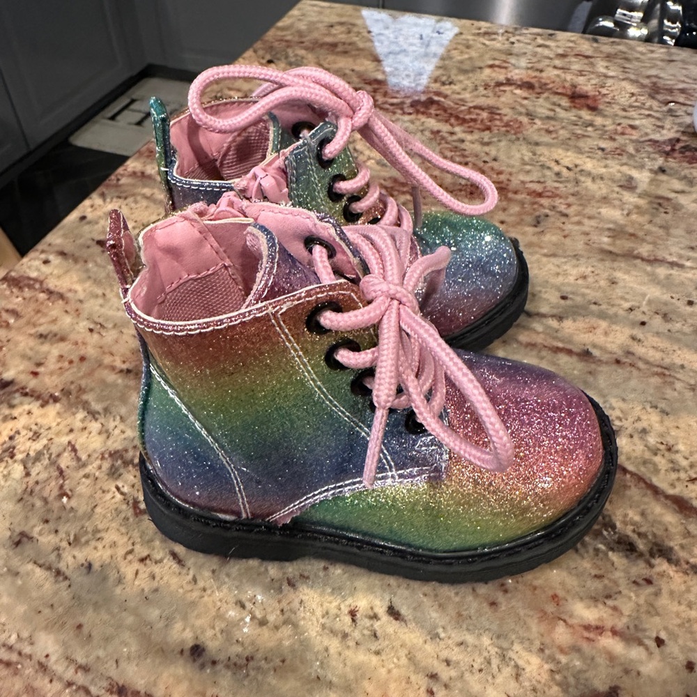 Sparkly Rainbow Kids Boots